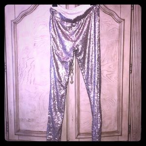Boutique Rose Gold sequin leggings